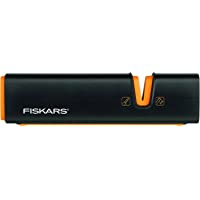 Fiskars Afilador de cerámica para hachas y cuchillos- Negro-Naranja- 1000601
